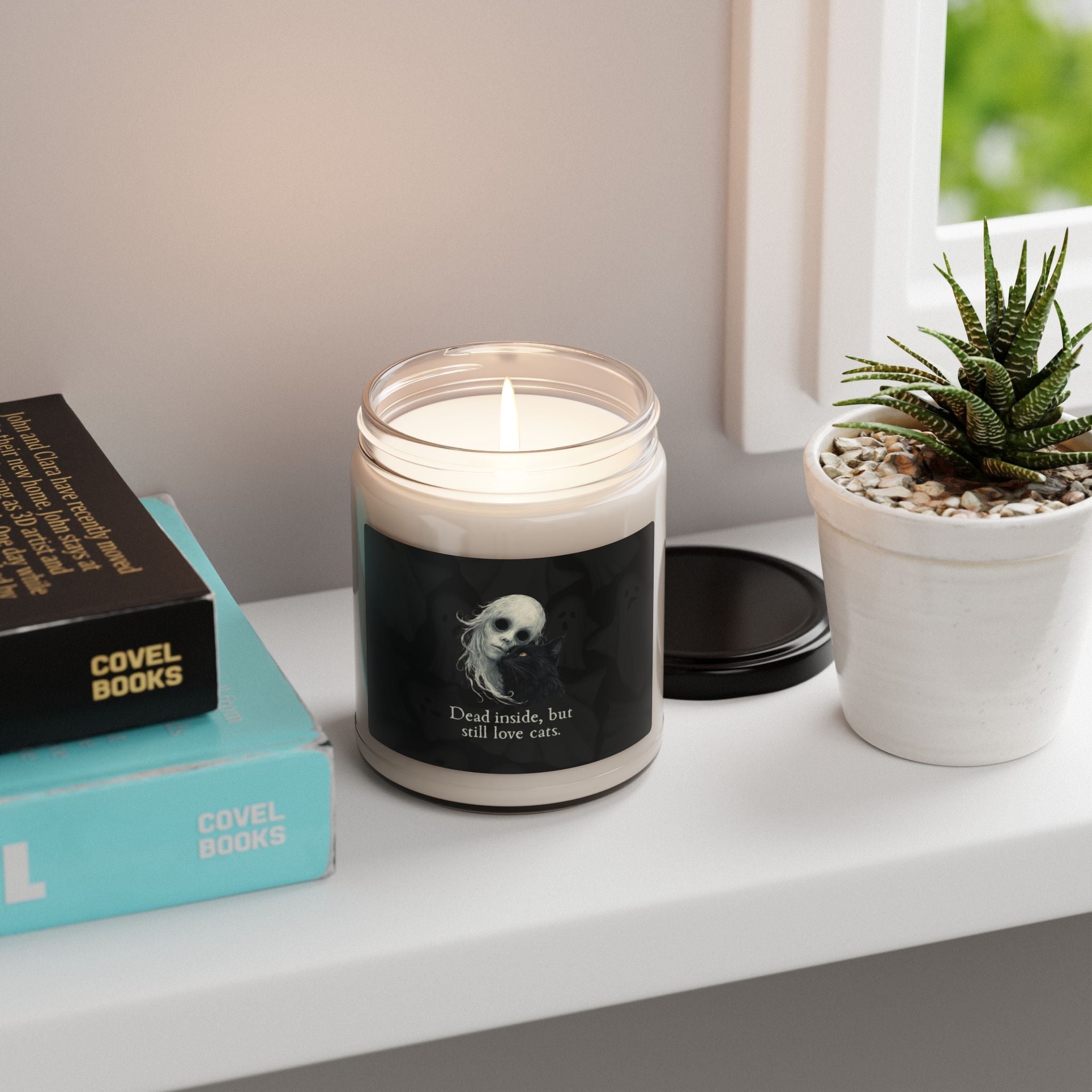 Dead Inside Scented Soy Candle, Halloween Decor - Decor, Scented Candles - EpiAl's Shop