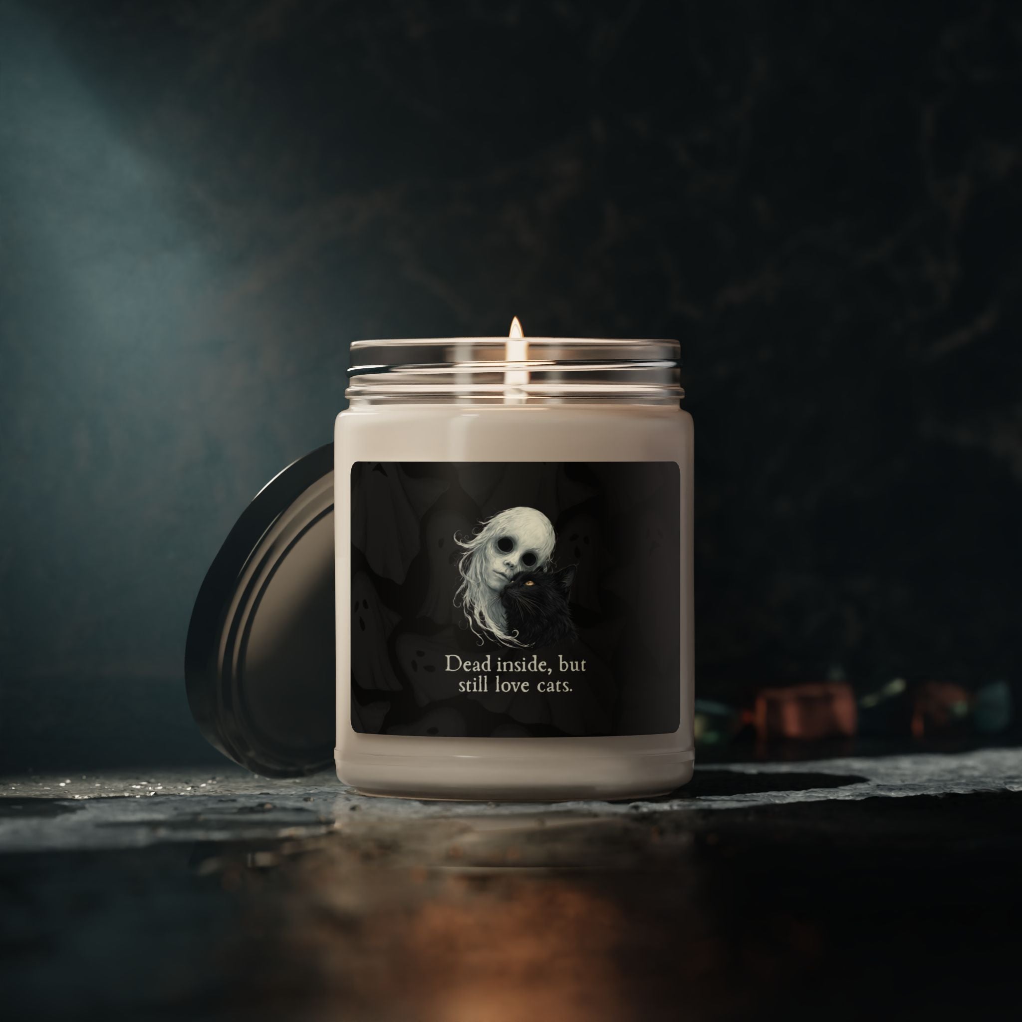 Dead Inside Scented Soy Candle, Halloween Decor - Decor, Scented Candles - EpiAl's Shop