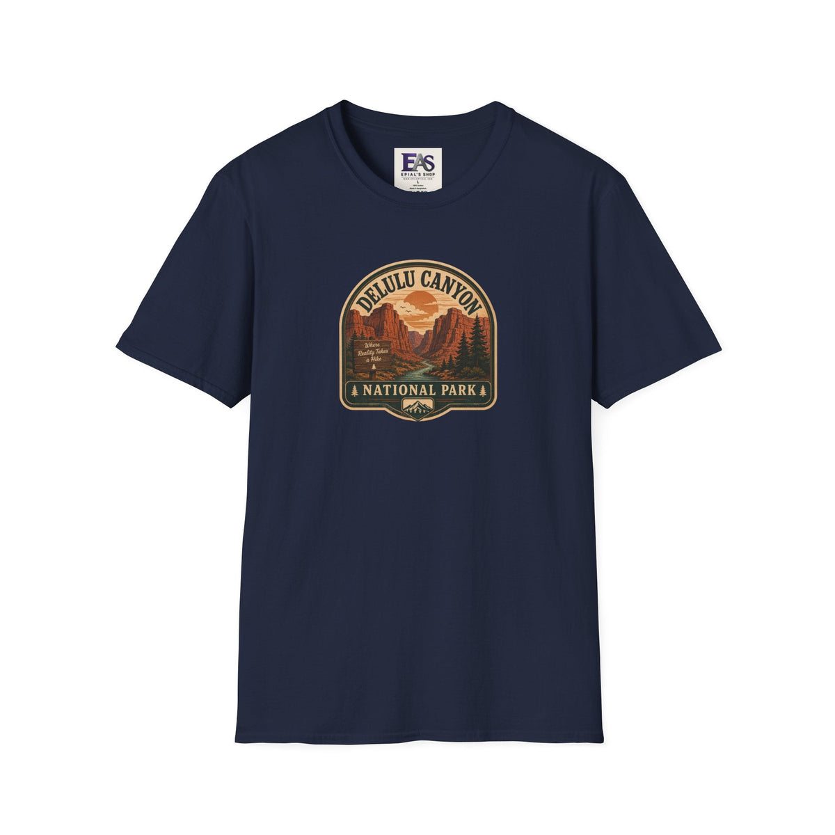 Delulu Canyon National Park Unisex T-Shirt | Funny Retro National Park Parody Tee - Clothing, Unisex, T-Shirts - EpiAl's Shop