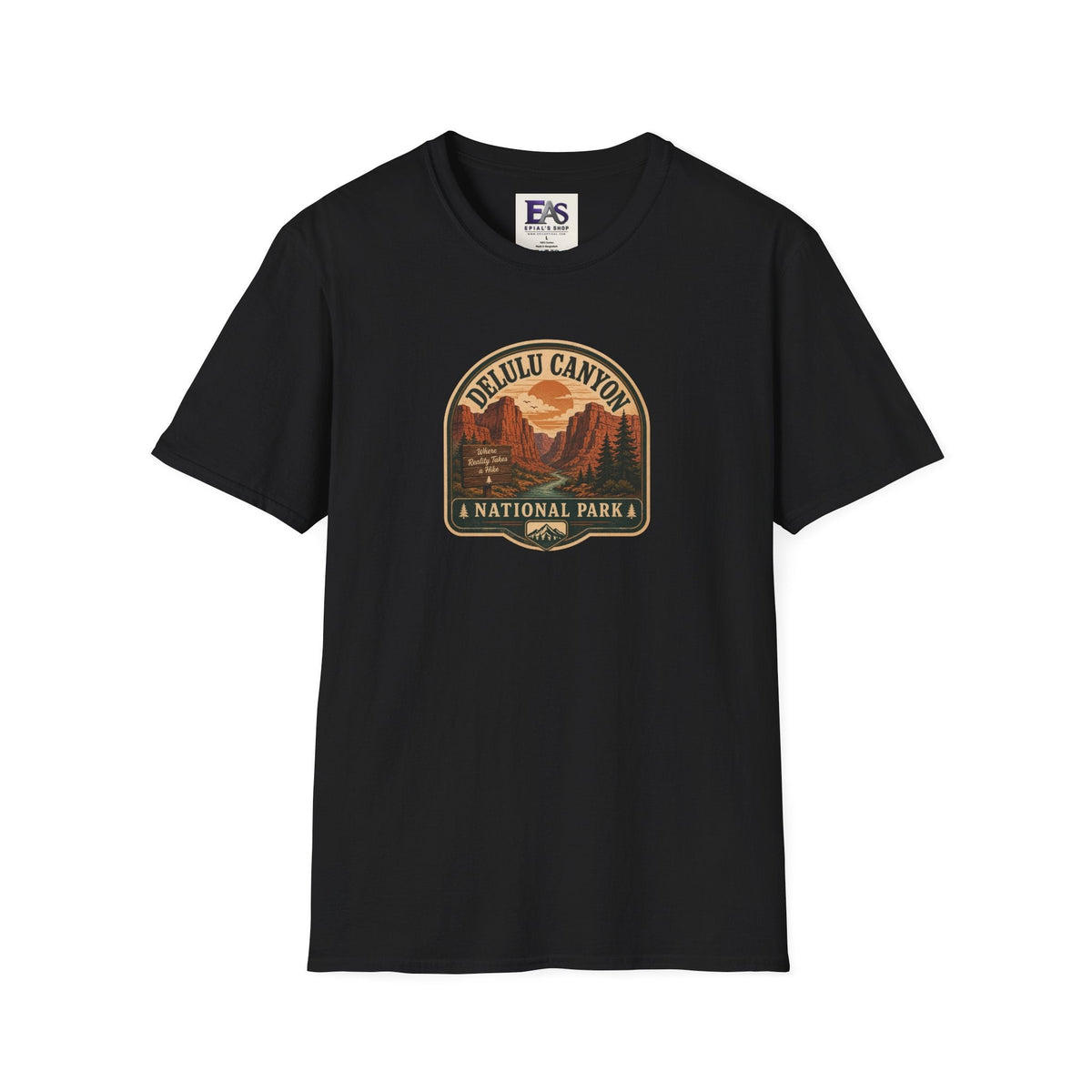Delulu Canyon National Park Unisex T-Shirt | Funny Retro National Park Parody Tee - Clothing, Unisex, T-Shirts - EpiAl's Shop