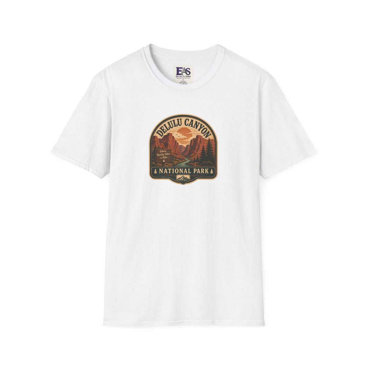 Delulu Canyon National Park Unisex T-Shirt | Funny Retro National Park Parody Tee - Clothing, Unisex, T-Shirts - EpiAl's Shop
