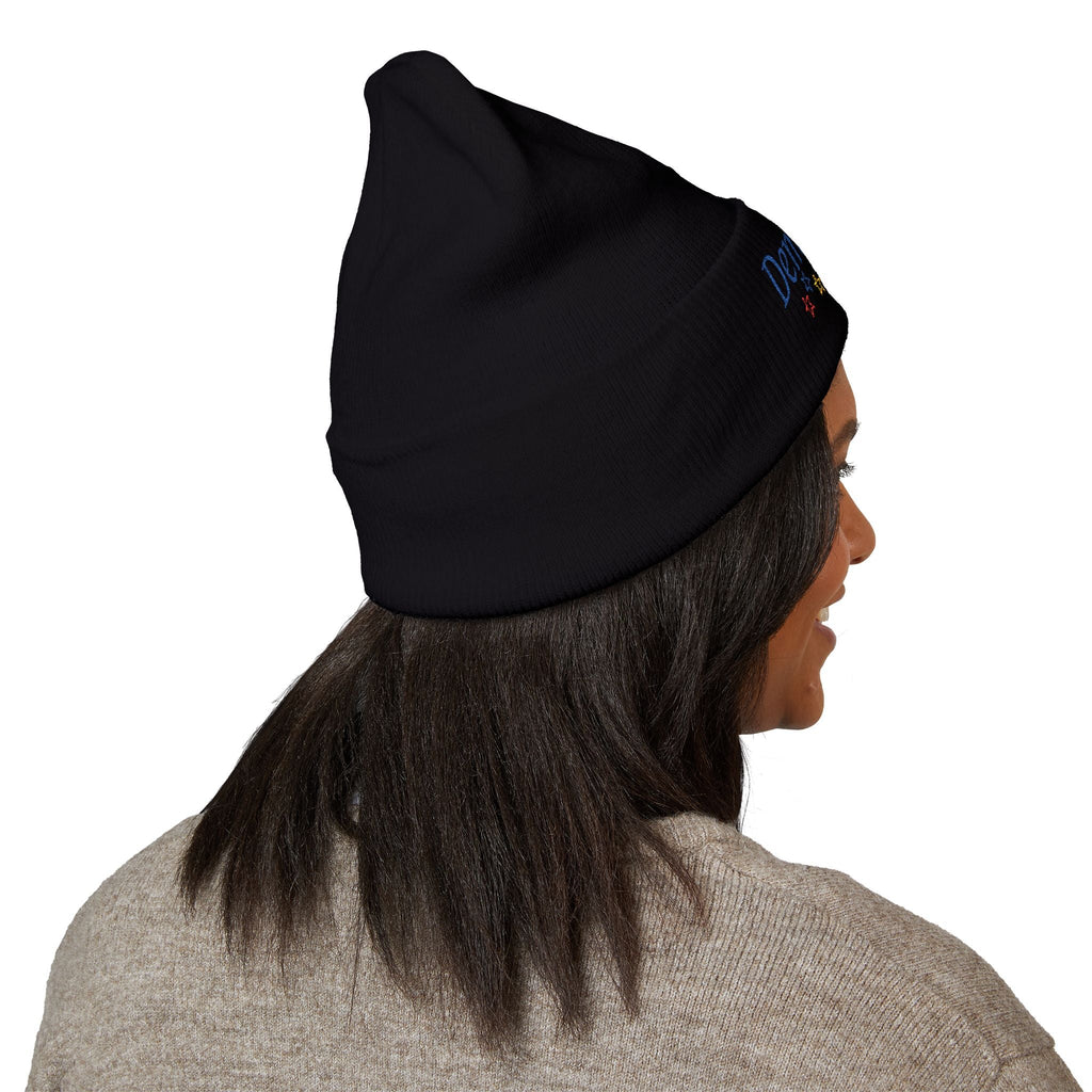 Democrazy Cuffed Beanie – Political Satire Knit Hat - Hats, Beanie - EpiAl's Shop