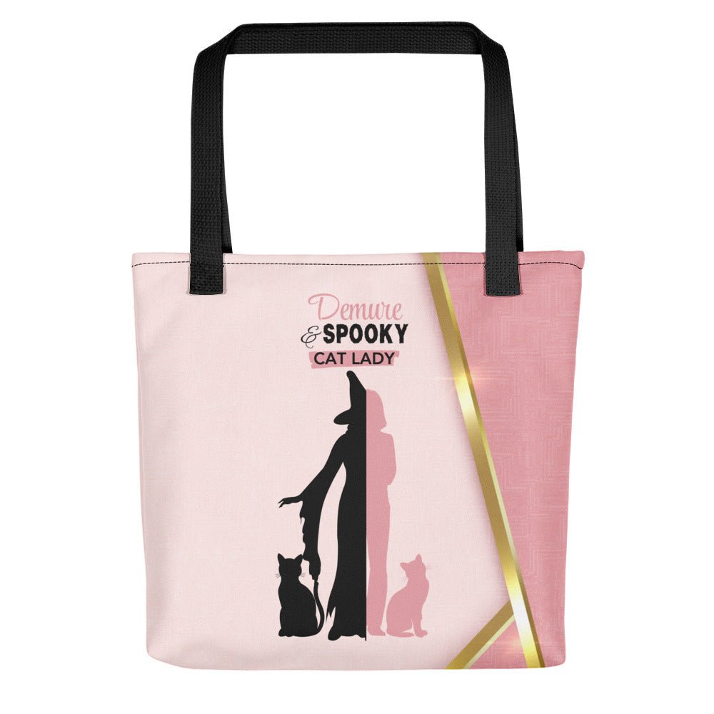 Demure & Spooky Cat Lady Tote Bag - Bags - EpiAl's Shop