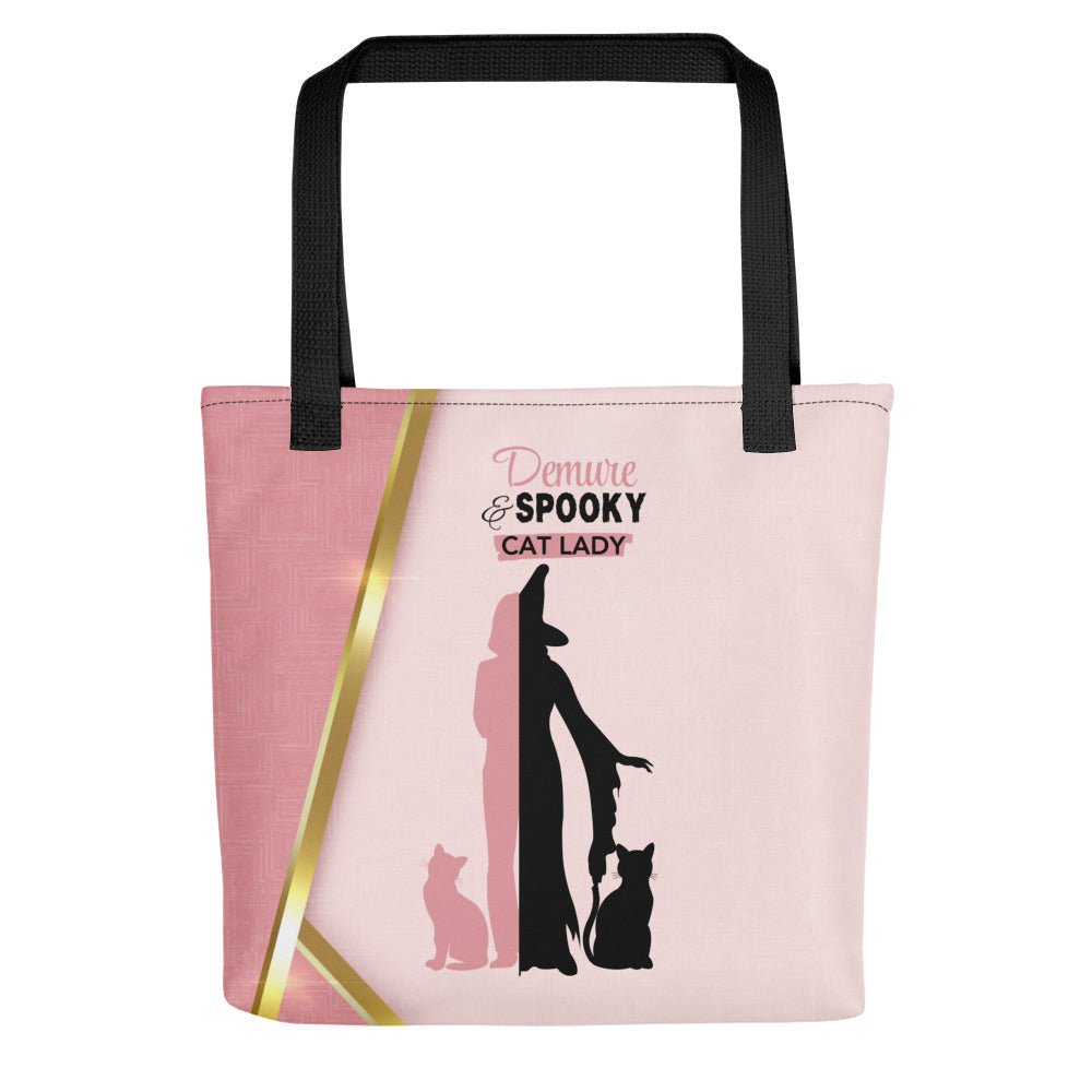 Demure & Spooky Cat Lady Tote Bag - Bags - EpiAl's Shop