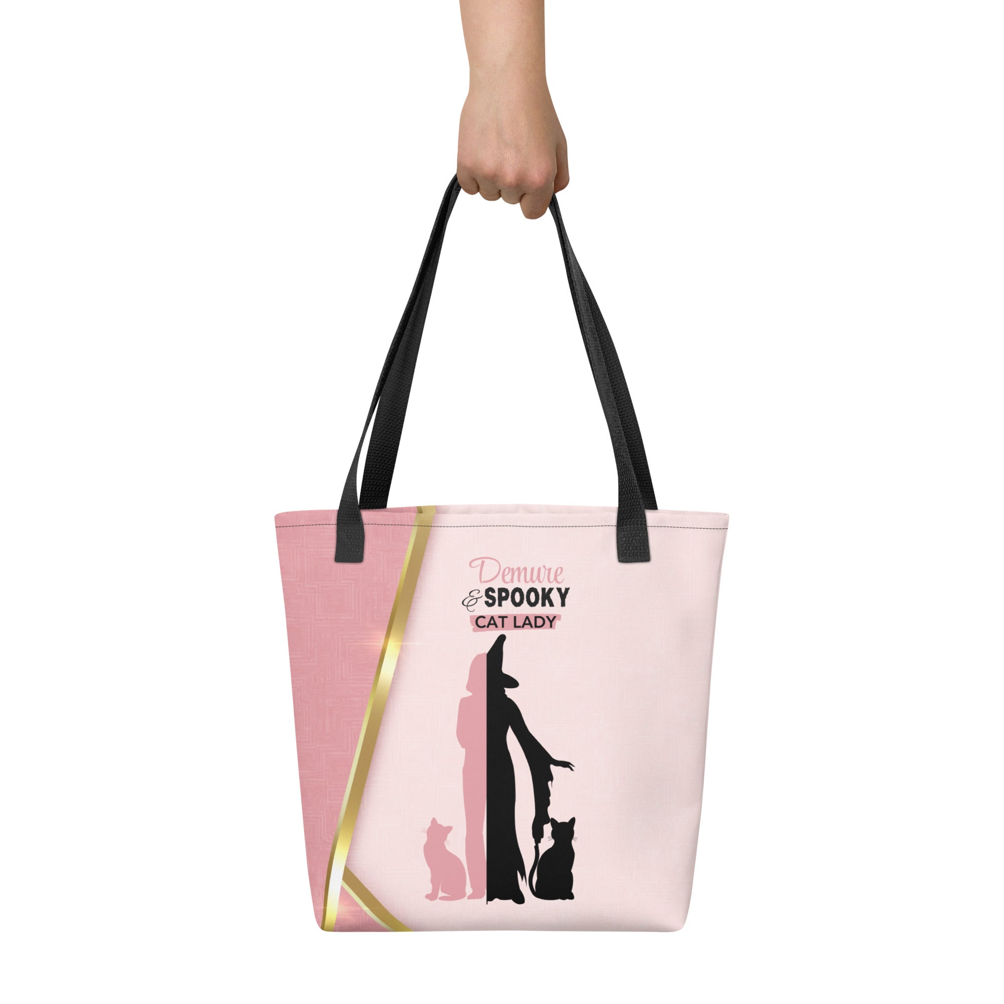 Demure & Spooky Cat Lady Tote Bag - Bags - EpiAl's Shop