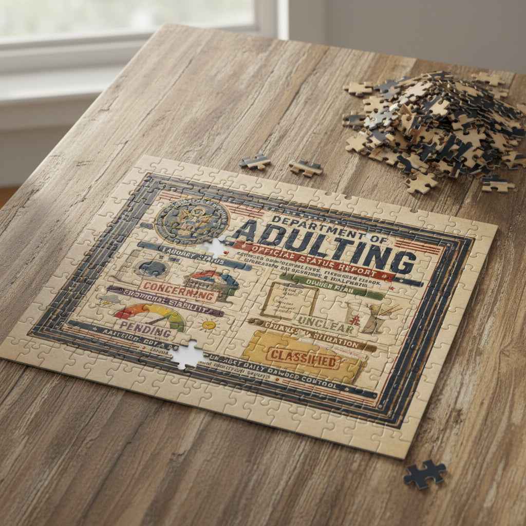 Department of Adulting 2000-Piece Jigsaw Puzzle – Official Status Report for Grown-Ups - Toys & Games, Puzzles - EpiAl's Shop