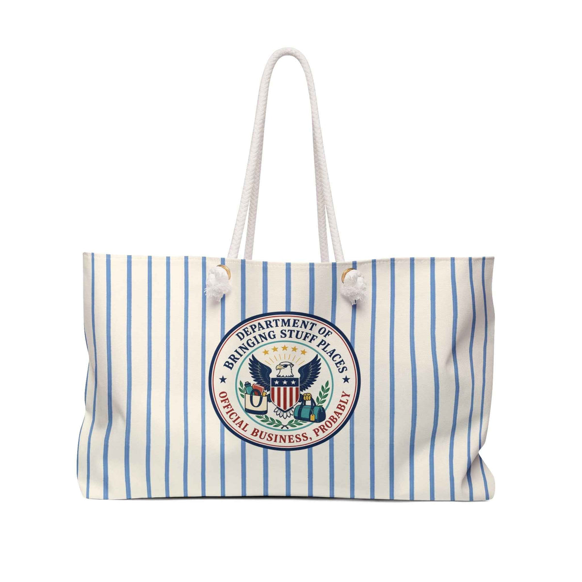 Department of Bringing Stuff Places Weekender Bag | Coastal Travel Tote - Bags, Weekender - EpiAl's Shop