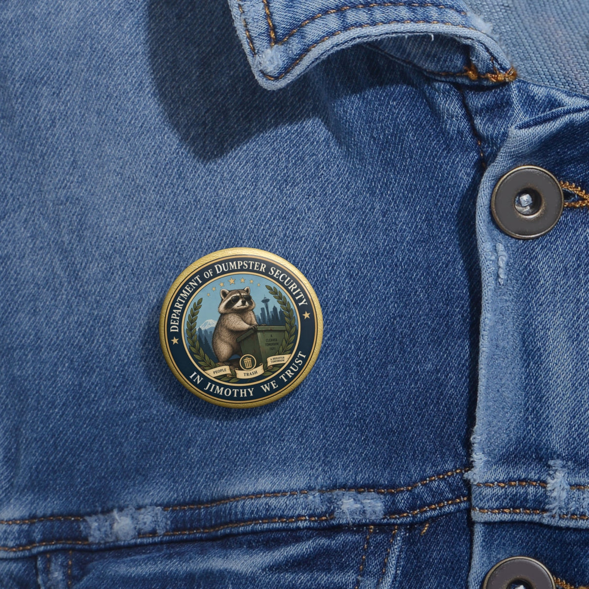 Department of Dumpster Security Jimothy Pinback Button - Buttons, Pinback - EpiAl's Shop