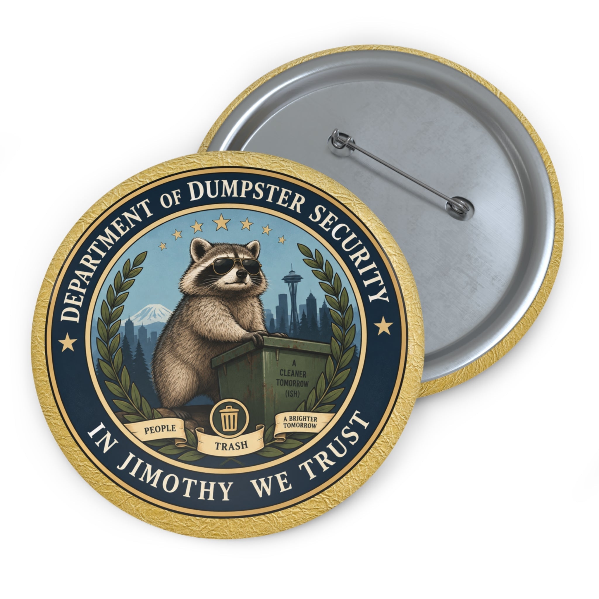 Department of Dumpster Security Jimothy Pinback Button - Buttons, Pinback - EpiAl's Shop