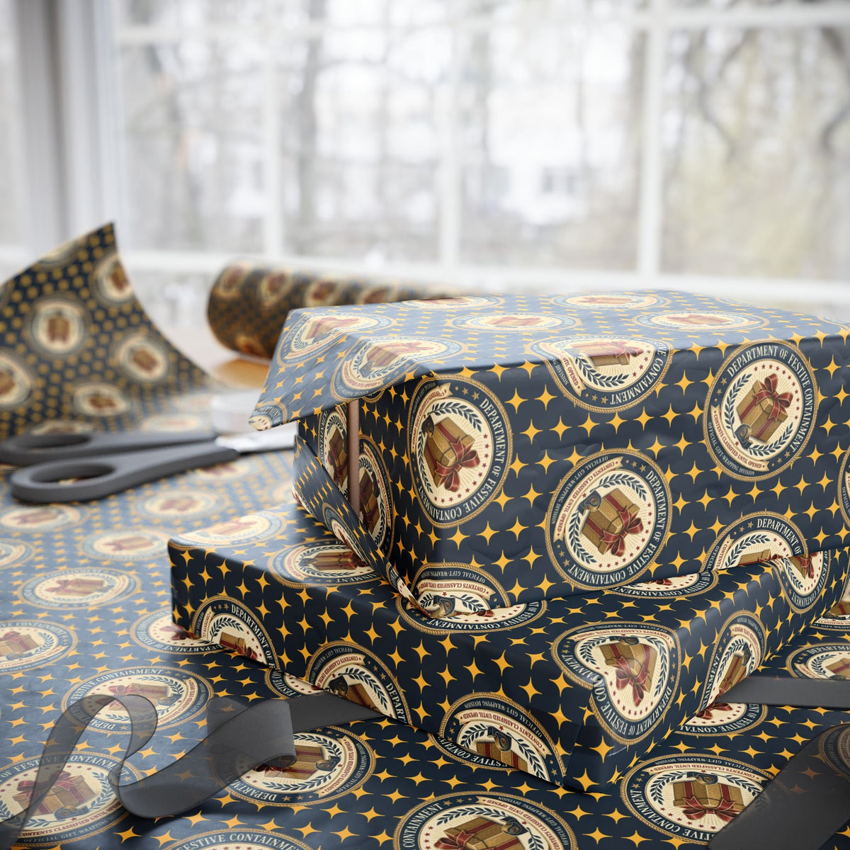 Department of Festive Containment Wrapping Paper Roll - Gift Wrap, Paper - EpiAl's Shop