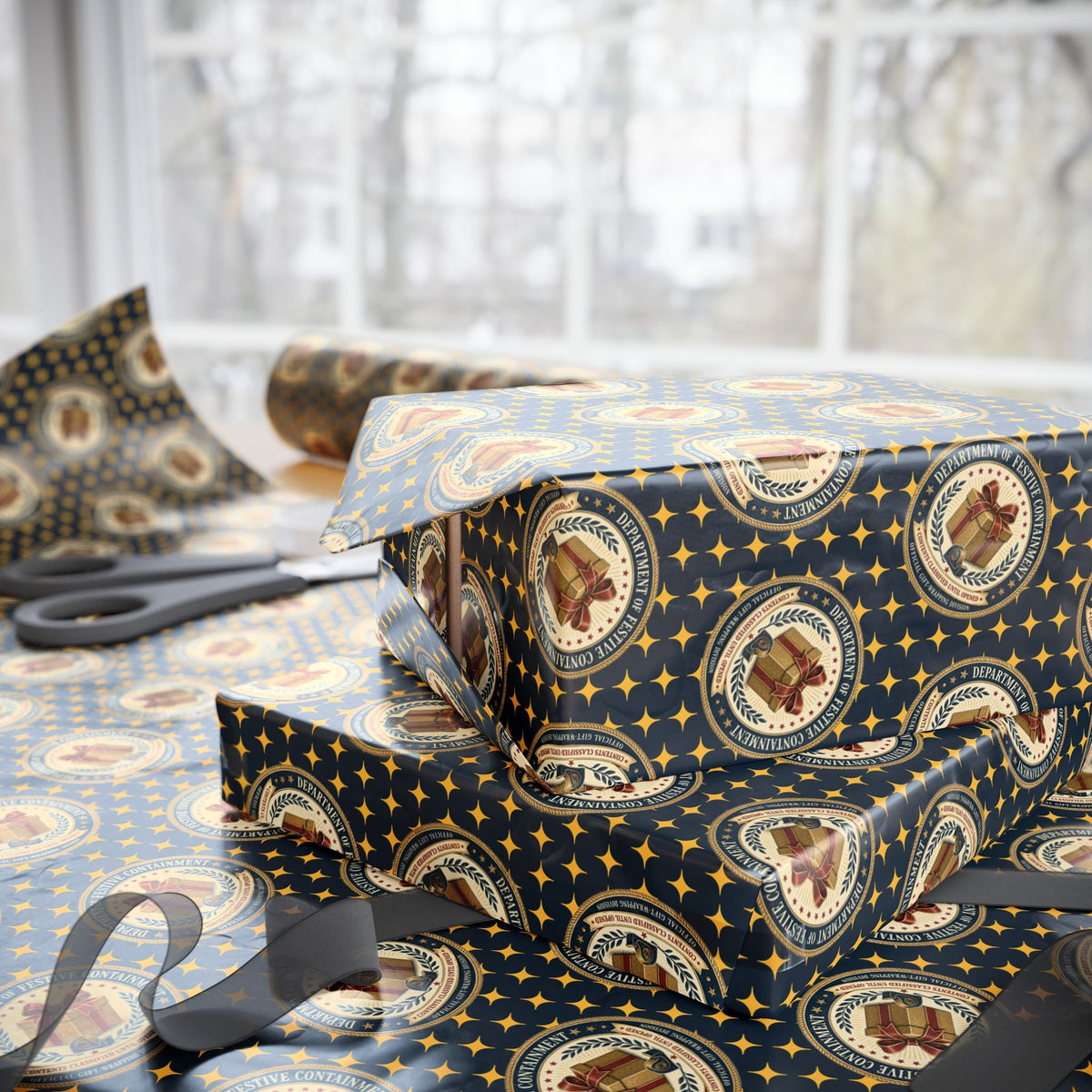 Department of Festive Containment Wrapping Paper Roll - Gift Wrap, Paper - EpiAl's Shop
