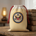 Department of Gift-Giving Drawstring Gift Bag | Faux Government Seal Reusable Gift Sack - Gift Wrap, Bags - EpiAl's Shop