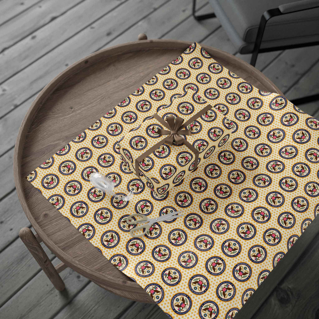 Department of Gift-Giving Wrapping Paper | Faux Government Seal Retro Gift Wrap - Gift Wrap, Paper - EpiAl's Shop