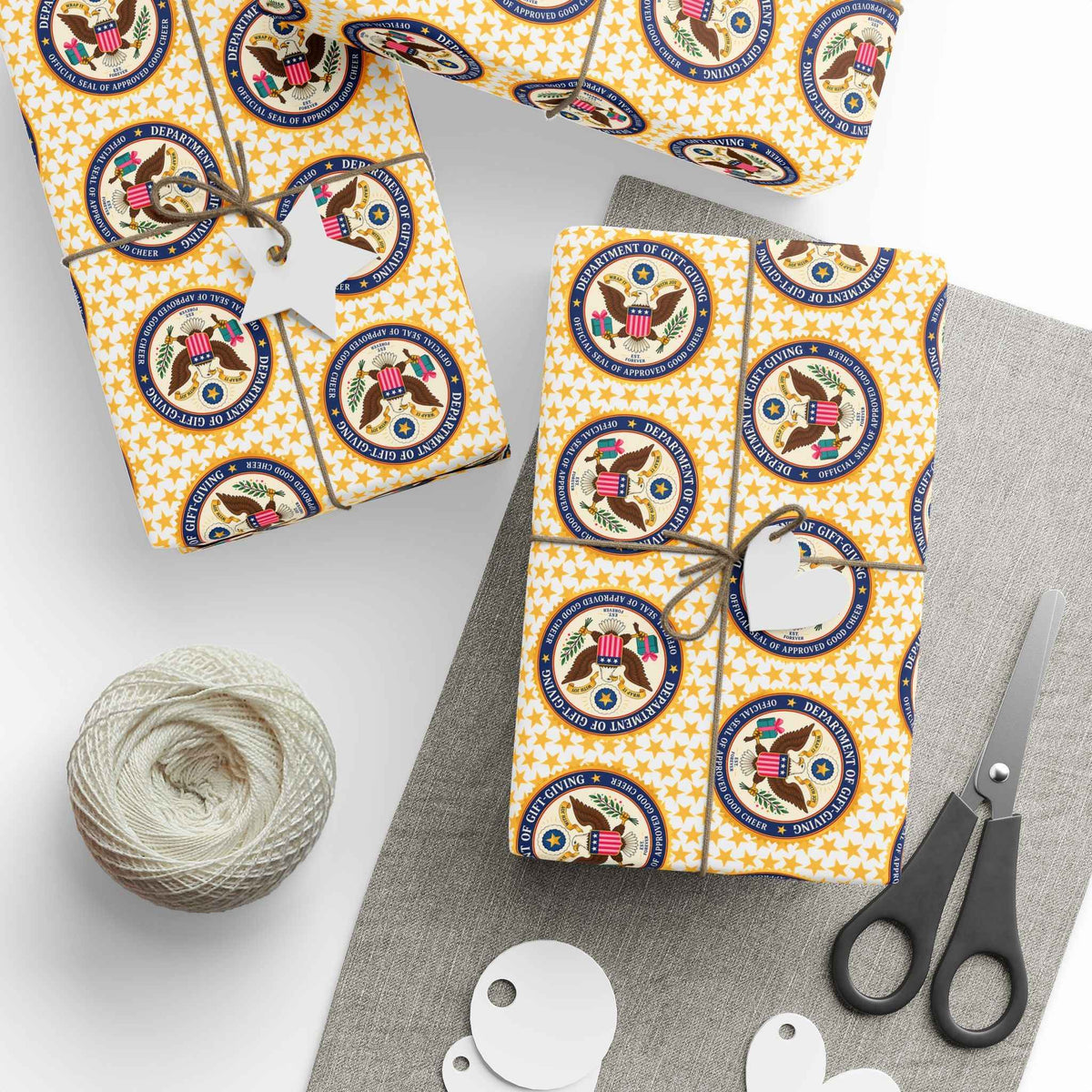 Department of Gift-Giving Wrapping Paper | Faux Government Seal Retro Gift Wrap - Gift Wrap, Paper - EpiAl's Shop