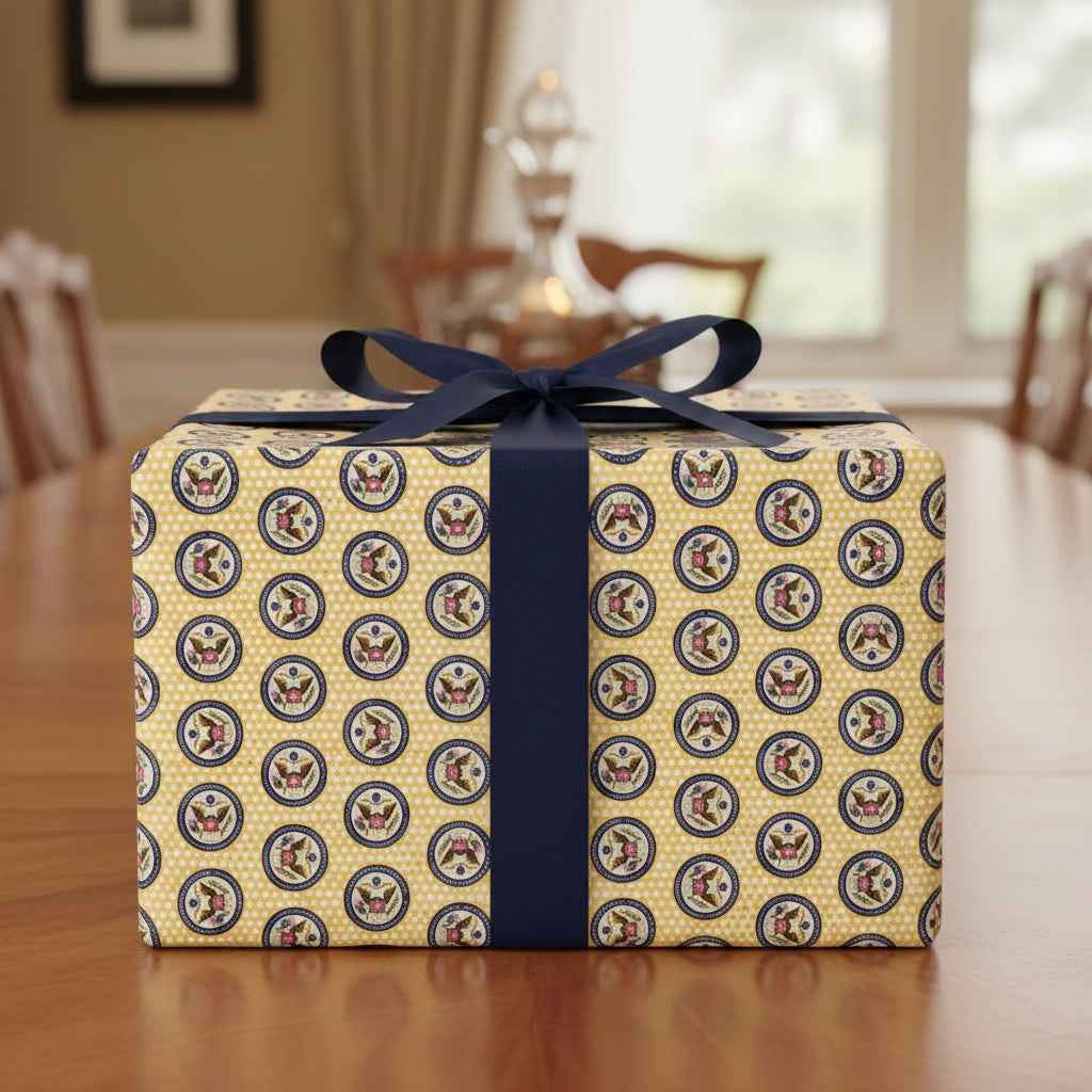Department of Gift-Giving Wrapping Paper | Faux Government Seal Retro Gift Wrap - Gift Wrap, Paper - EpiAl's Shop