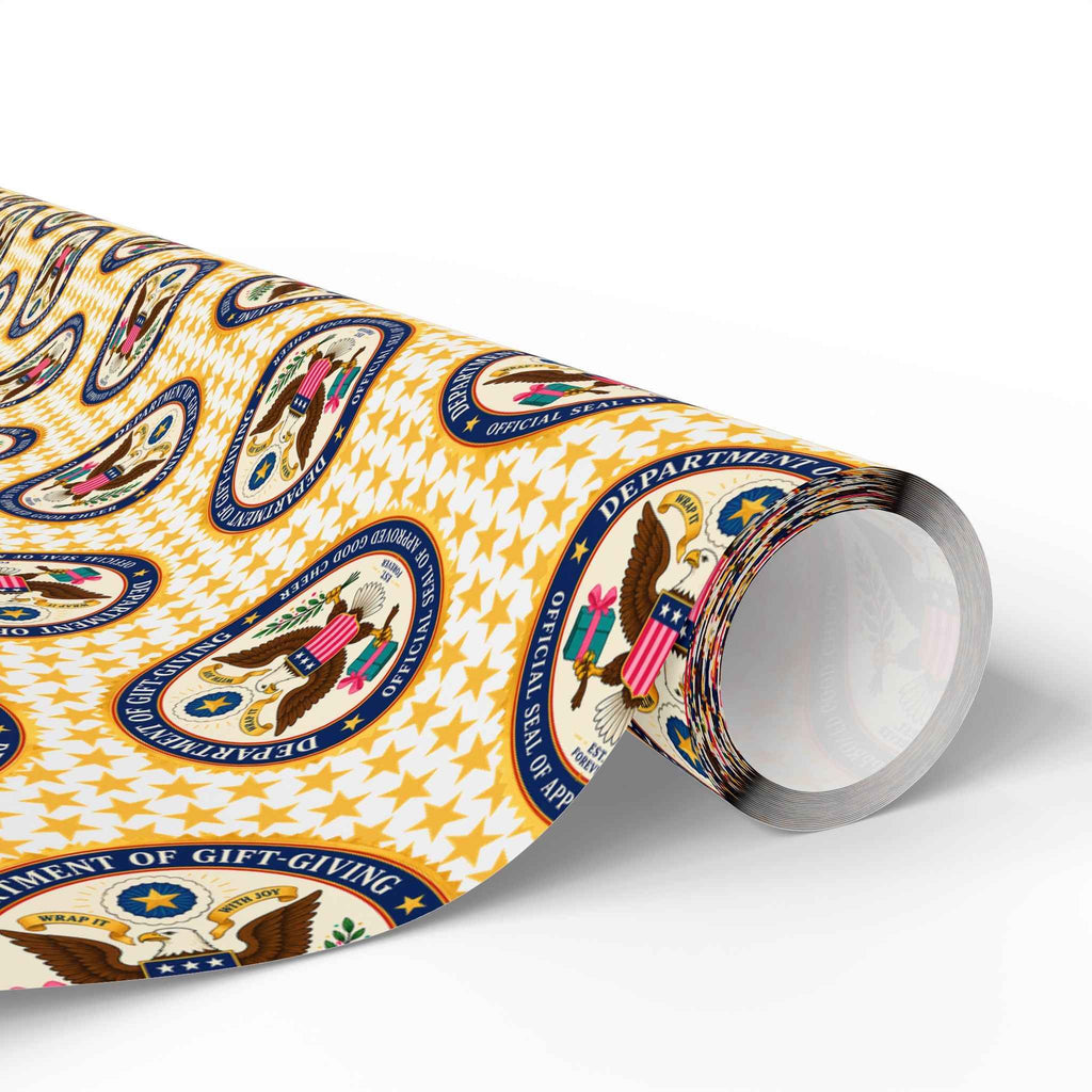 Department of Gift-Giving Wrapping Paper | Faux Government Seal Retro Gift Wrap - Gift Wrap, Paper - EpiAl's Shop