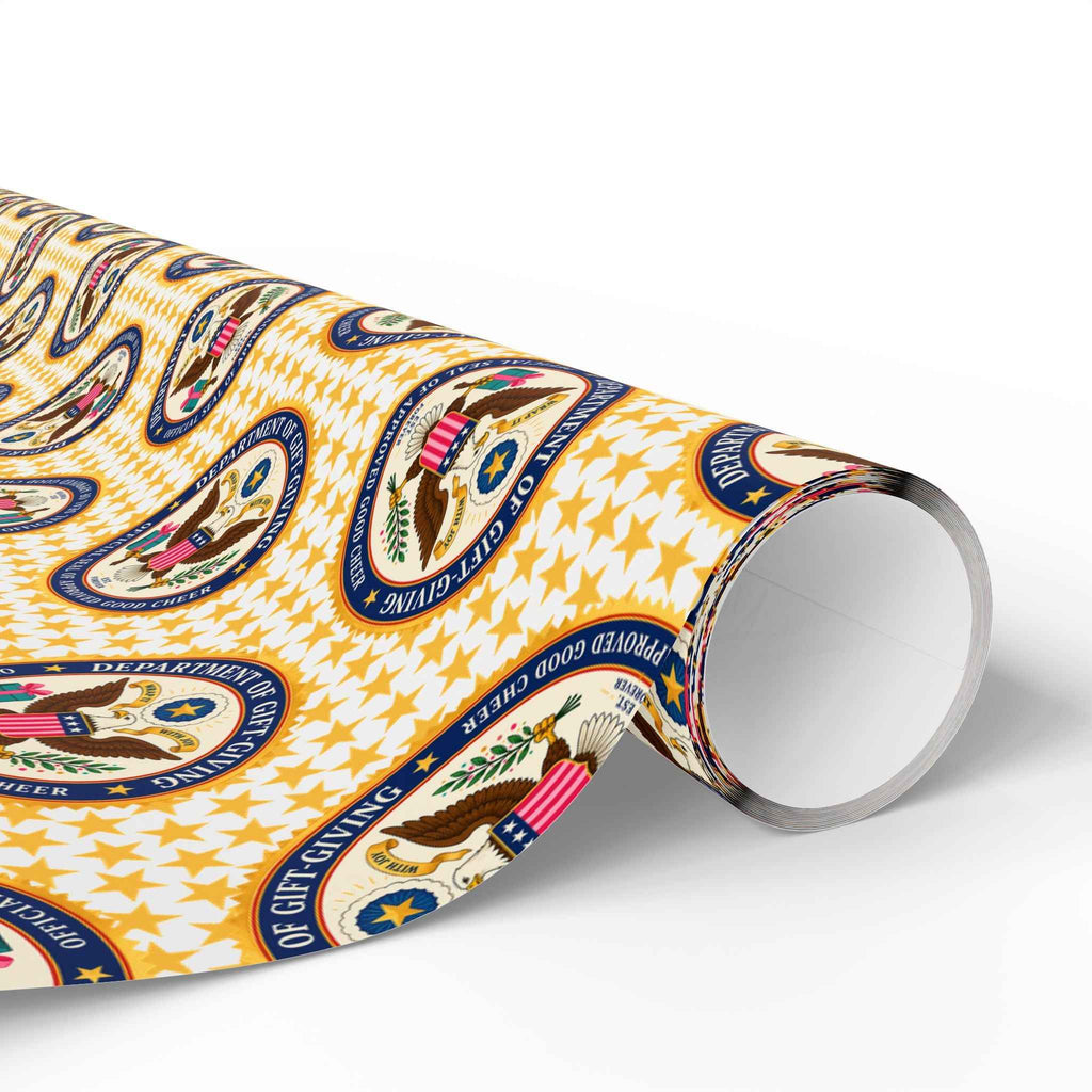 Department of Gift-Giving Wrapping Paper | Faux Government Seal Retro Gift Wrap - Gift Wrap, Paper - EpiAl's Shop