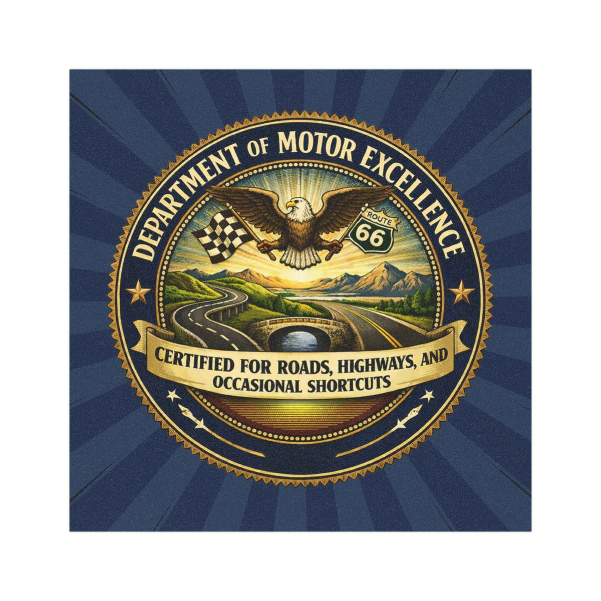 Department of Motor Excellence Magnet – Officially Certified for Shortcuts - Magnets, Indoor & Outdoor - EpiAl's Shop