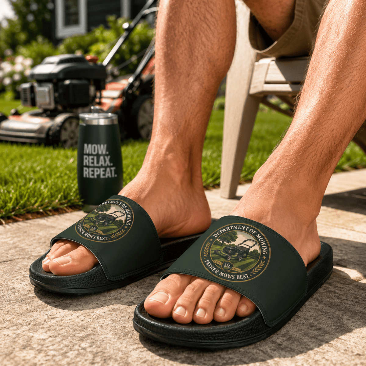 Department of Mowing Men's Slide Sandals - Shoes, Sandals - EpiAl's Shop