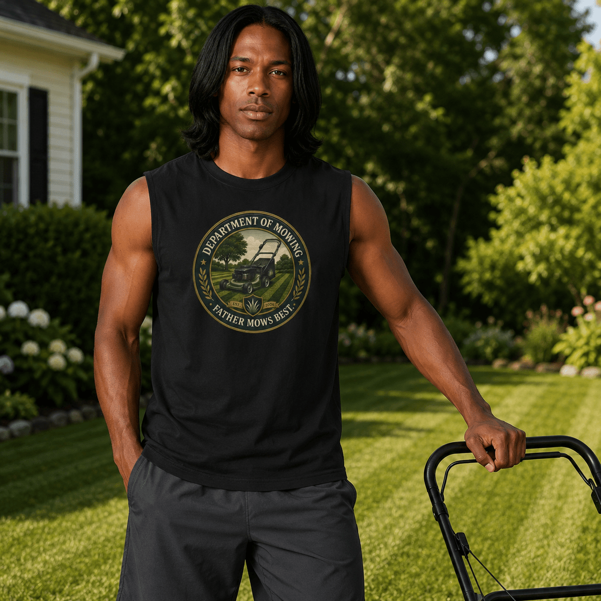 Department of Mowing Muscle Tank - Clothing, Women, T-Shirts, Sleeveless Tanks - EpiAl's Shop