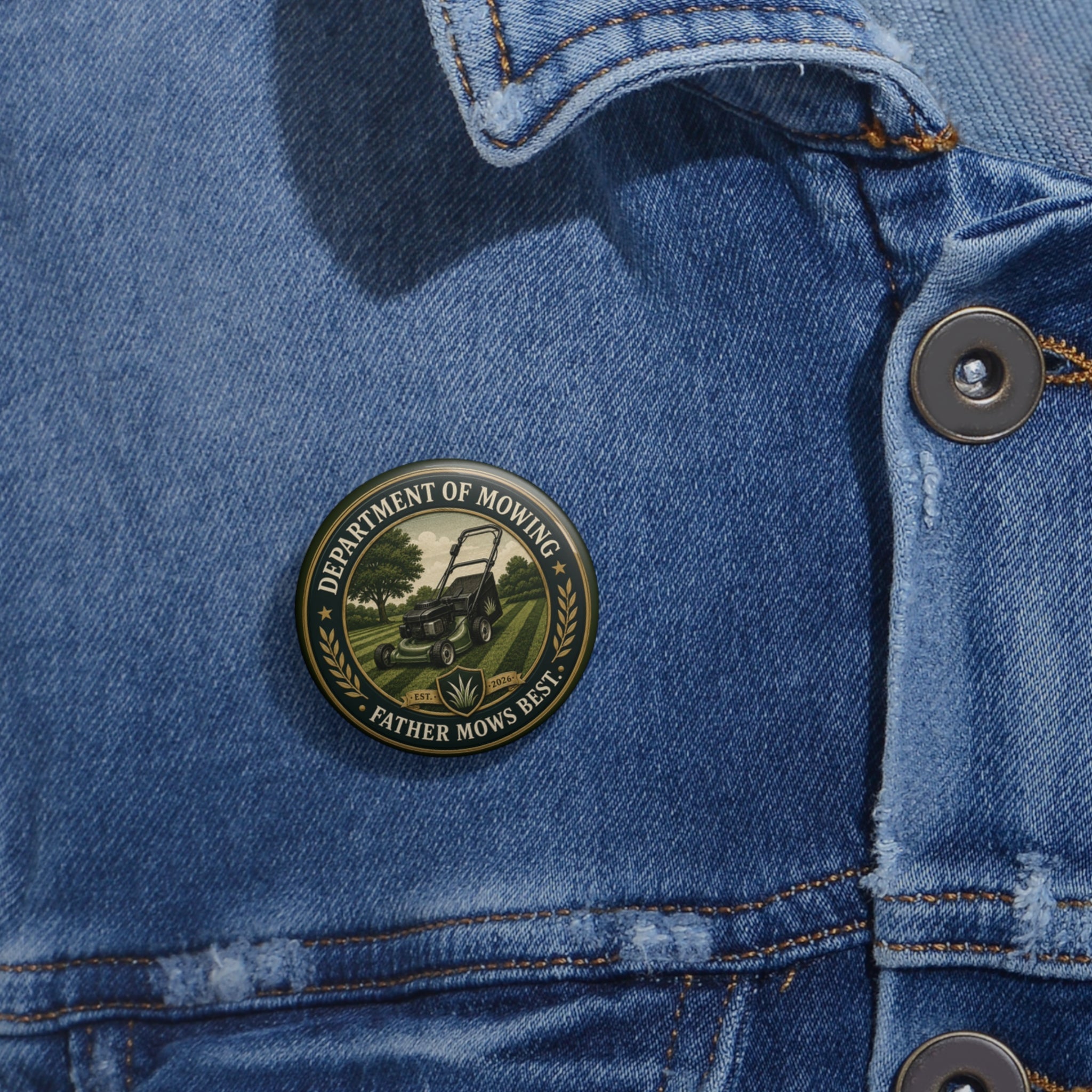 Department of Mowing Pin Button - Buttons, Pinback - EpiAl's Shop