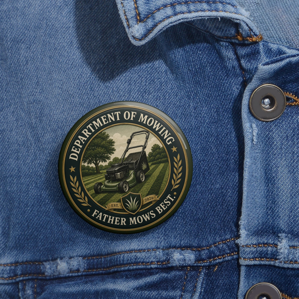 Department of Mowing Pin Button - Buttons, Pinback - EpiAl's Shop