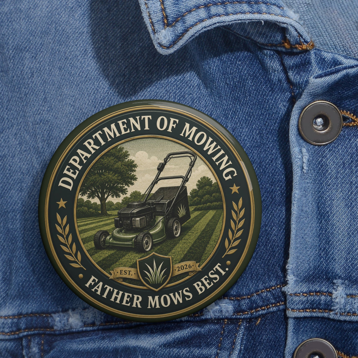 Department of Mowing Pin Button - Buttons, Pinback - EpiAl's Shop