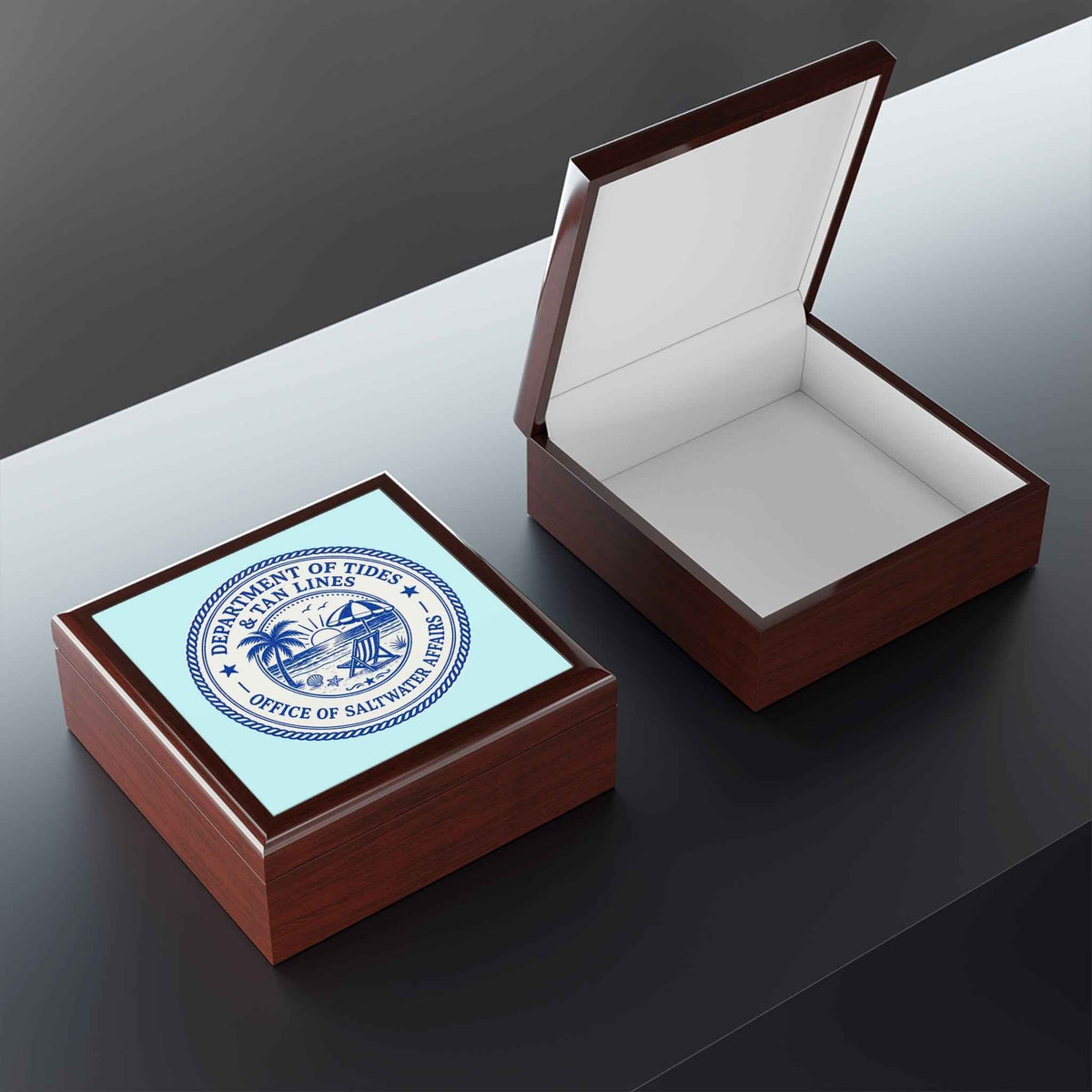 Department of Tides Jewelry Box – Officially Approved Treasure Storage - Decor, Jewelry Boxes - EpiAl's Shop