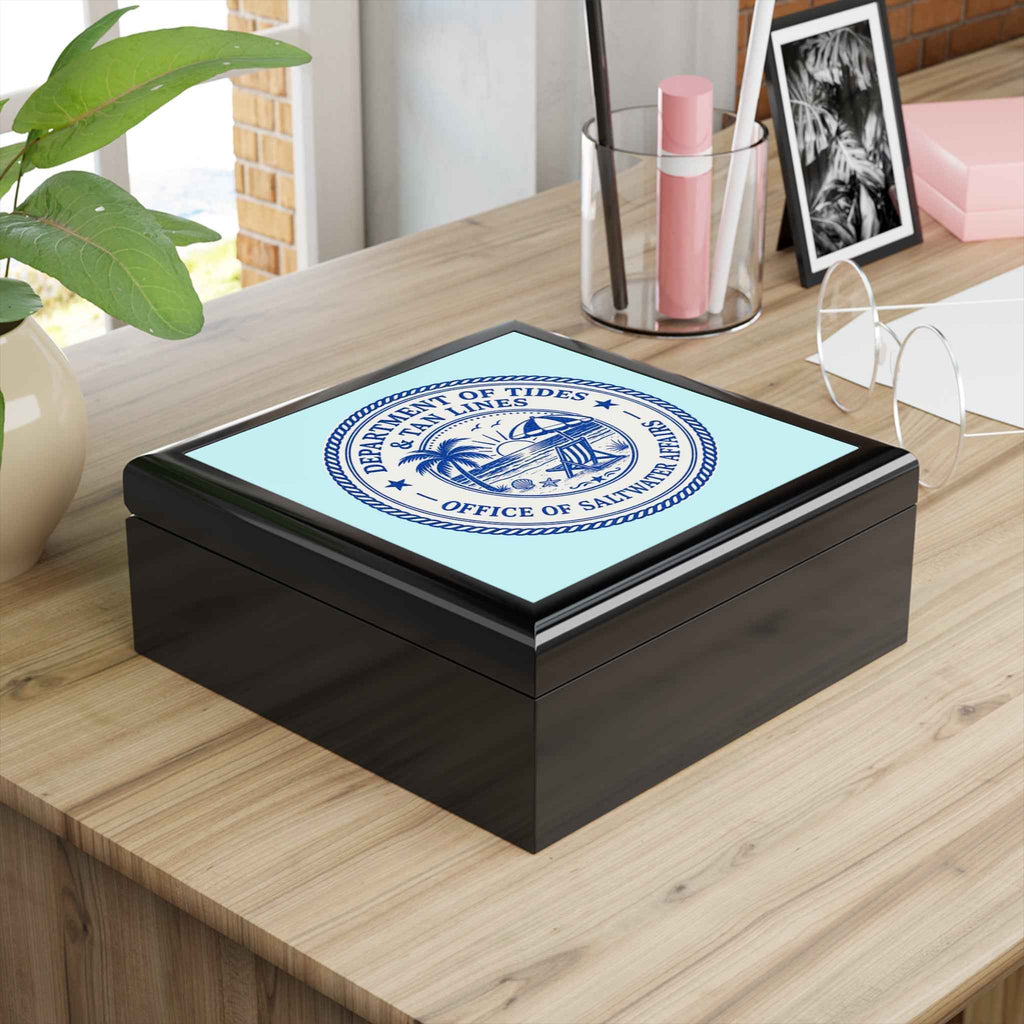 Department of Tides Jewelry Box – Officially Approved Treasure Storage - Decor, Jewelry Boxes - EpiAl's Shop
