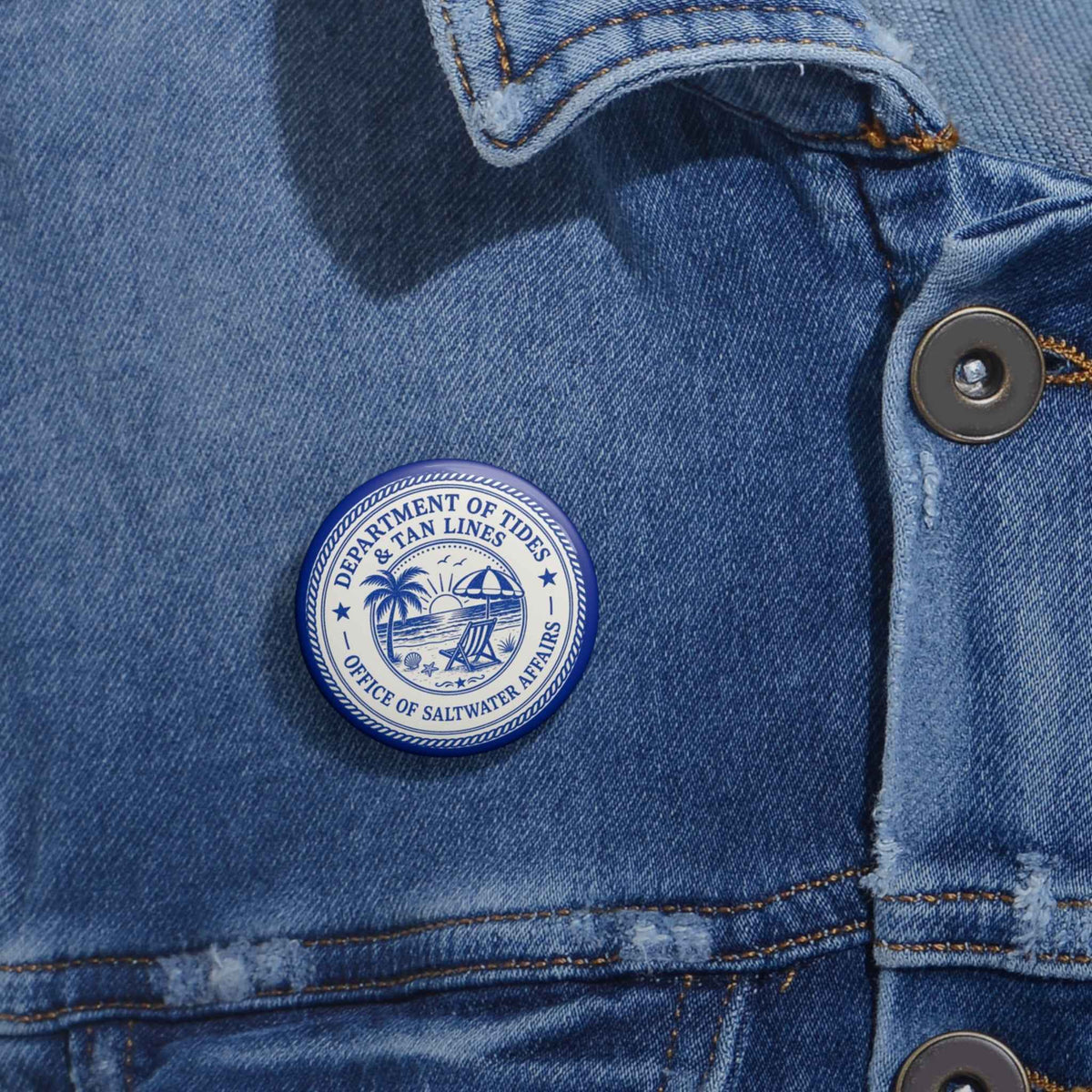 Department of Tides Pin Button – Office of Saltwater Affairs Coastal Seal - Buttons, Pinback - EpiAl's Shop