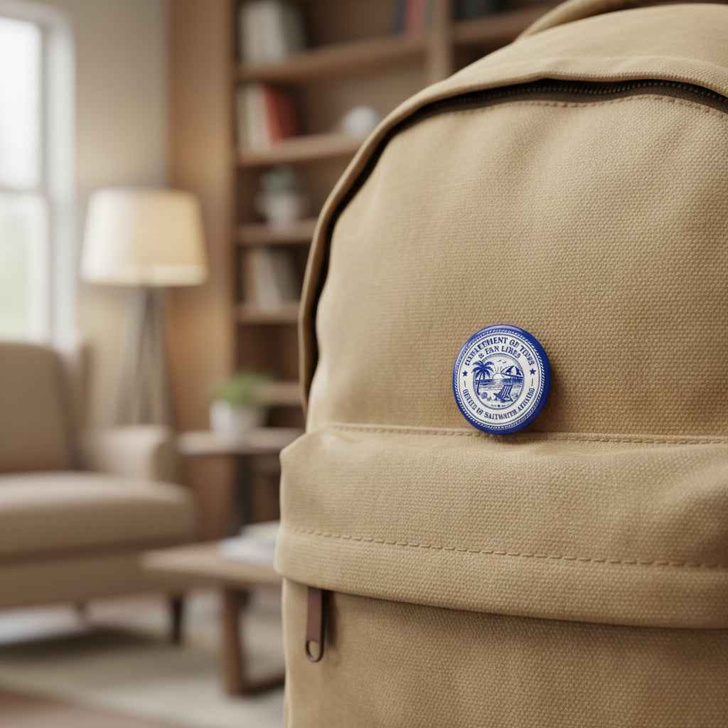 Department of Tides Pin Button – Office of Saltwater Affairs Coastal Seal - Buttons, Pinback - EpiAl's Shop