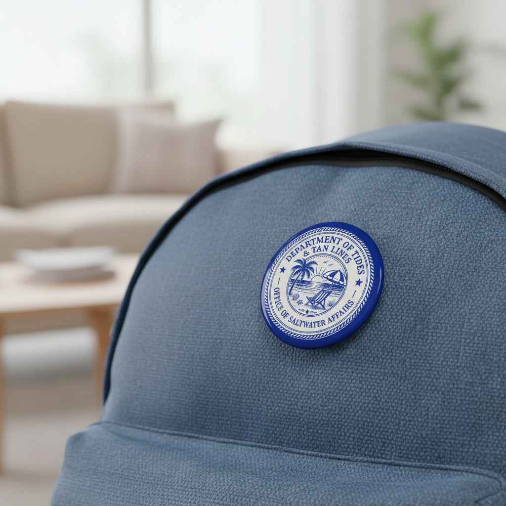 Department of Tides Pin Button – Office of Saltwater Affairs Coastal Seal - Buttons, Pinback - EpiAl's Shop
