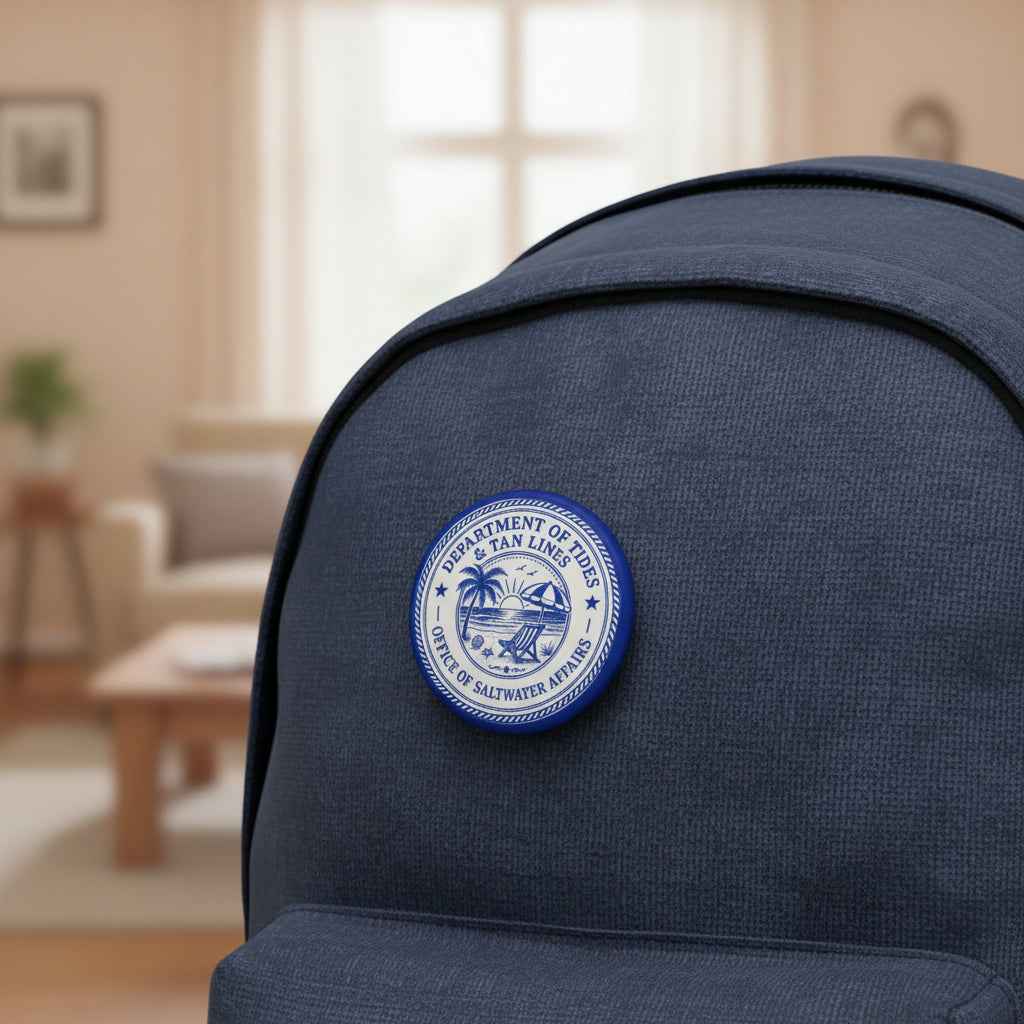 Department of Tides Pin Button – Office of Saltwater Affairs Coastal Seal - Buttons, Pinback - EpiAl's Shop