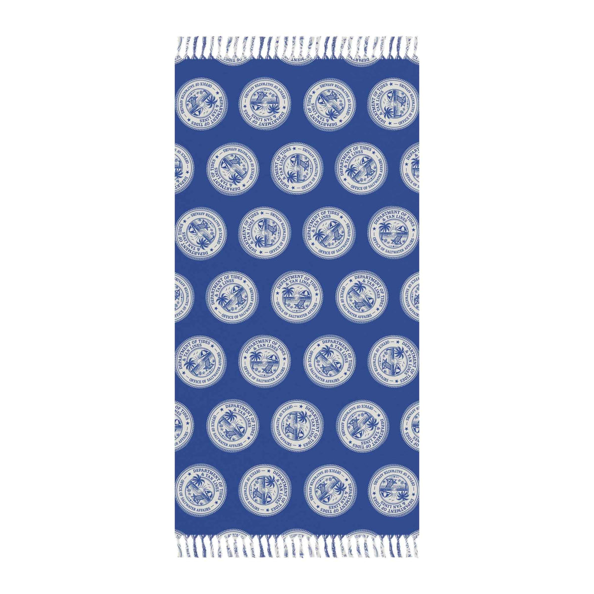Department of Tides & Tan Lines Beach Blanket – Coastal Seal Boho Towel, Office of Saltwater Affairs - Towels, Beach - EpiAl's Shop