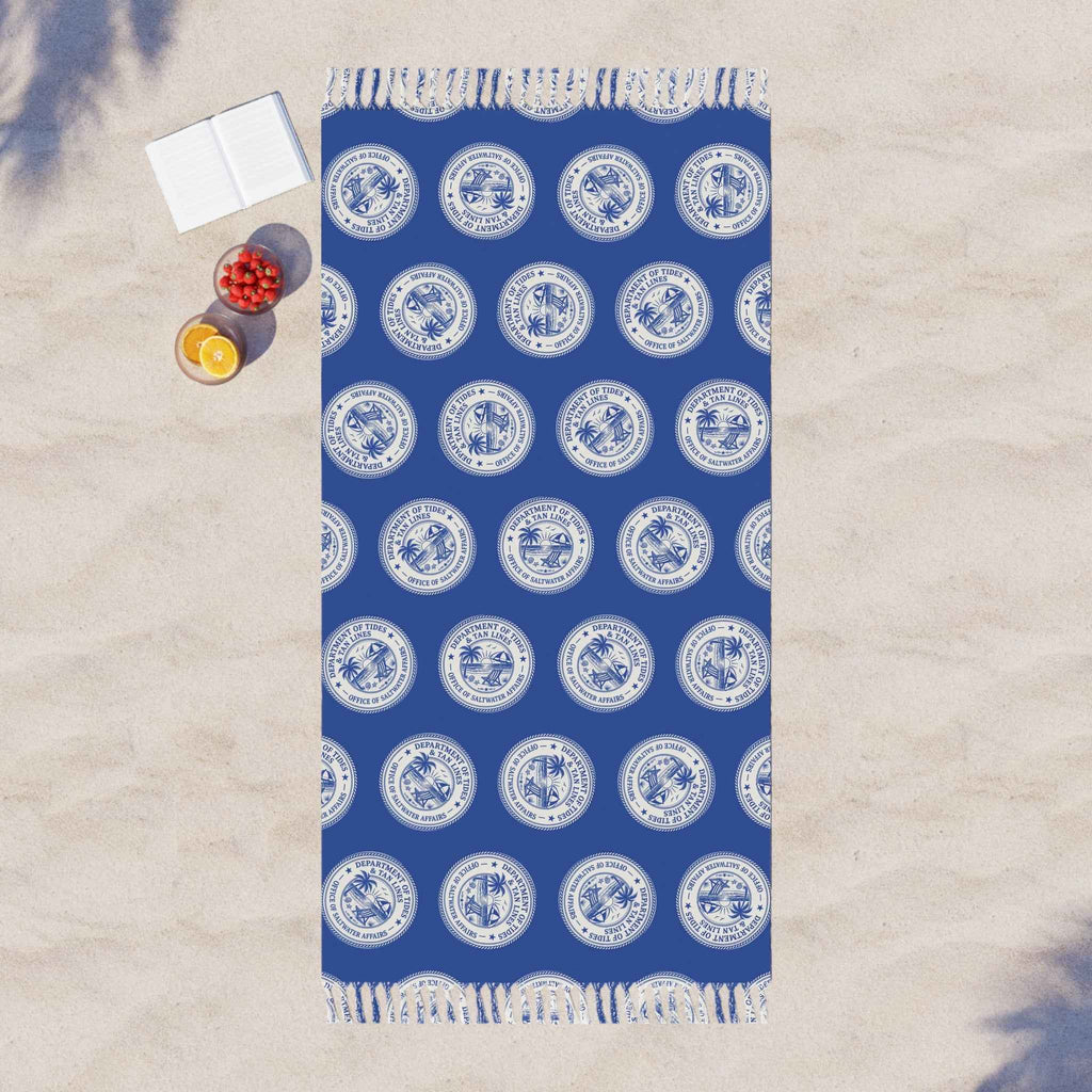Department of Tides & Tan Lines Beach Blanket – Coastal Seal Boho Towel, Office of Saltwater Affairs - Towels, Beach - EpiAl's Shop