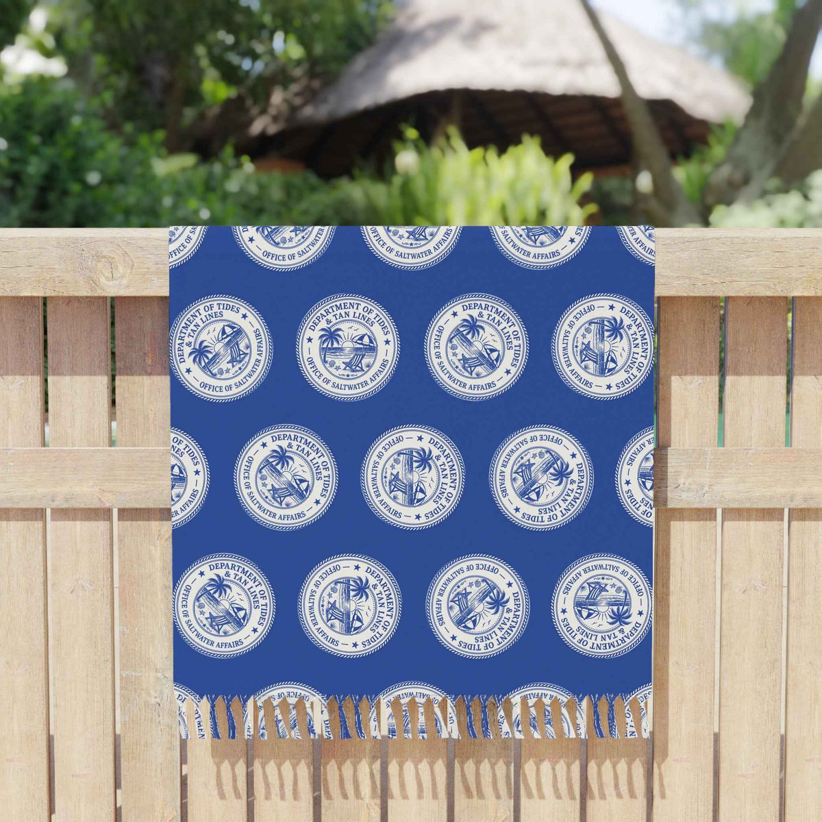 Department of Tides & Tan Lines Beach Blanket – Coastal Seal Boho Towel, Office of Saltwater Affairs - Towels, Beach - EpiAl's Shop