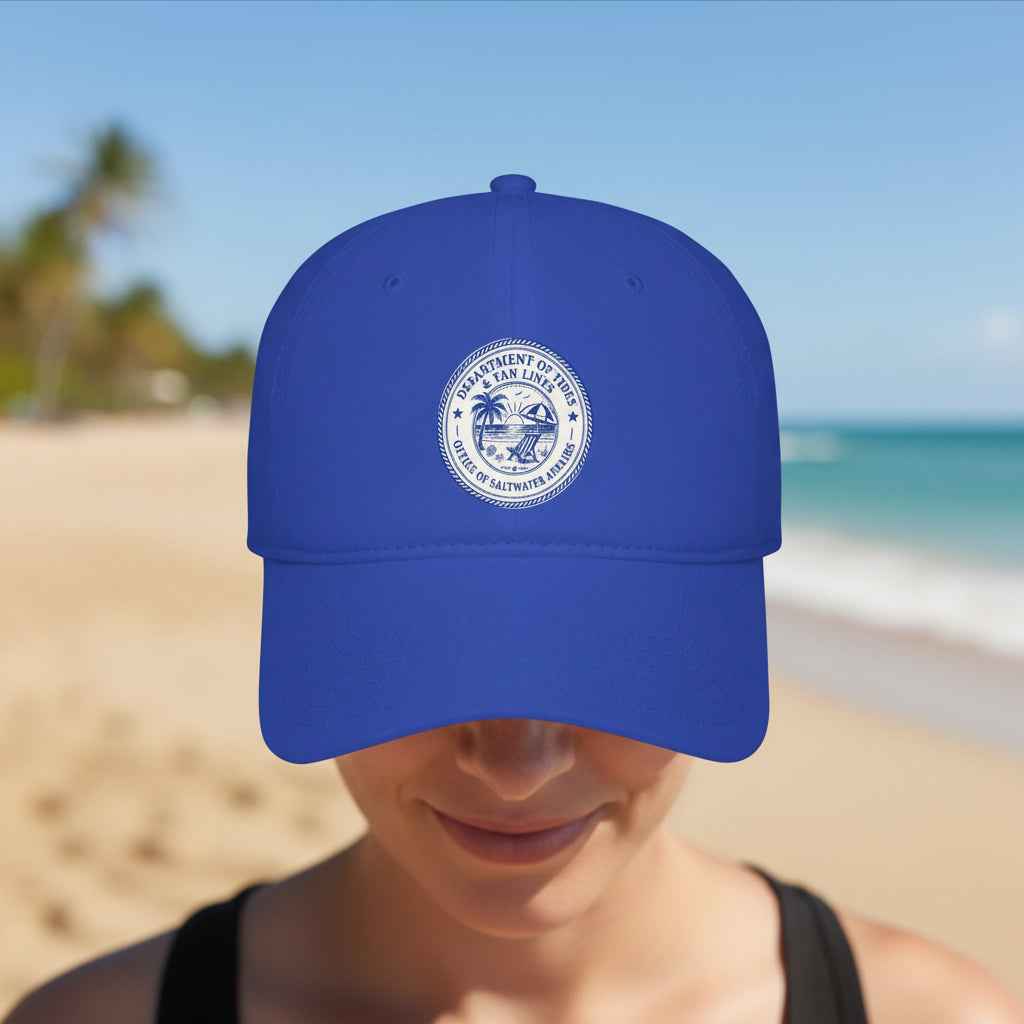 Department of Tides & Tan Lines Dad Cap – Coastal Seal Hat, Office of Saltwater Affairs - Hats, Baseball & Trucker - EpiAl's Shop