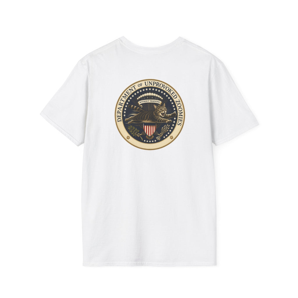 Department of Unprovoked Zoomies Cat T-Shirt | Faux Government Seal Tee - Clothing, Unisex, T-Shirts - EpiAl's Shop