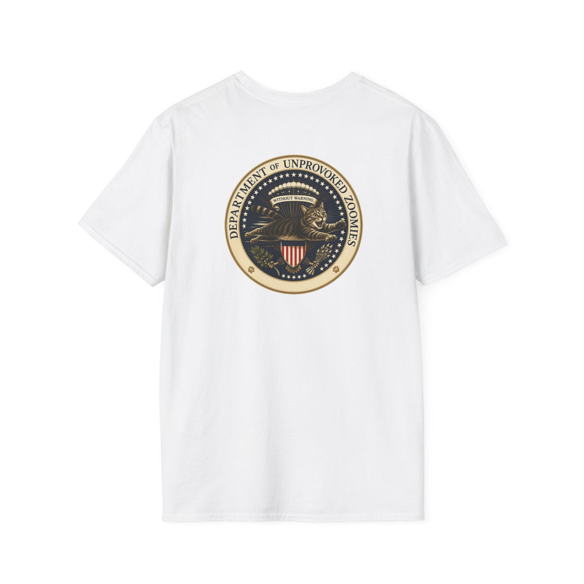 Department of Unprovoked Zoomies Cat T-Shirt | Faux Government Seal Tee - Clothing, Unisex, T-Shirts - EpiAl's Shop