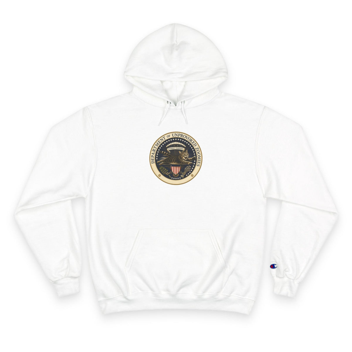 Department of Unprovoked Zoomies Champion Hoodie | Funny Cat Seal Sweatshirt - Clothing, Unisex, Hoodies - EpiAl's Shop