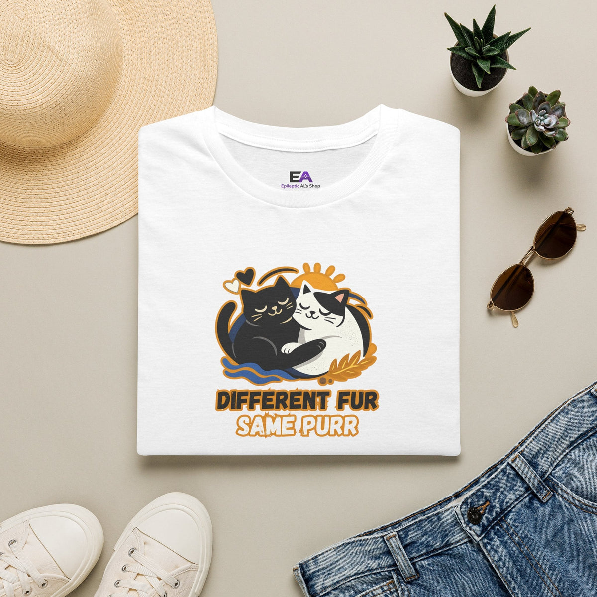 Different Fur, Same Purr T-Shirt - Clothing, Unisex, T-Shirts - EpiAl's Shop