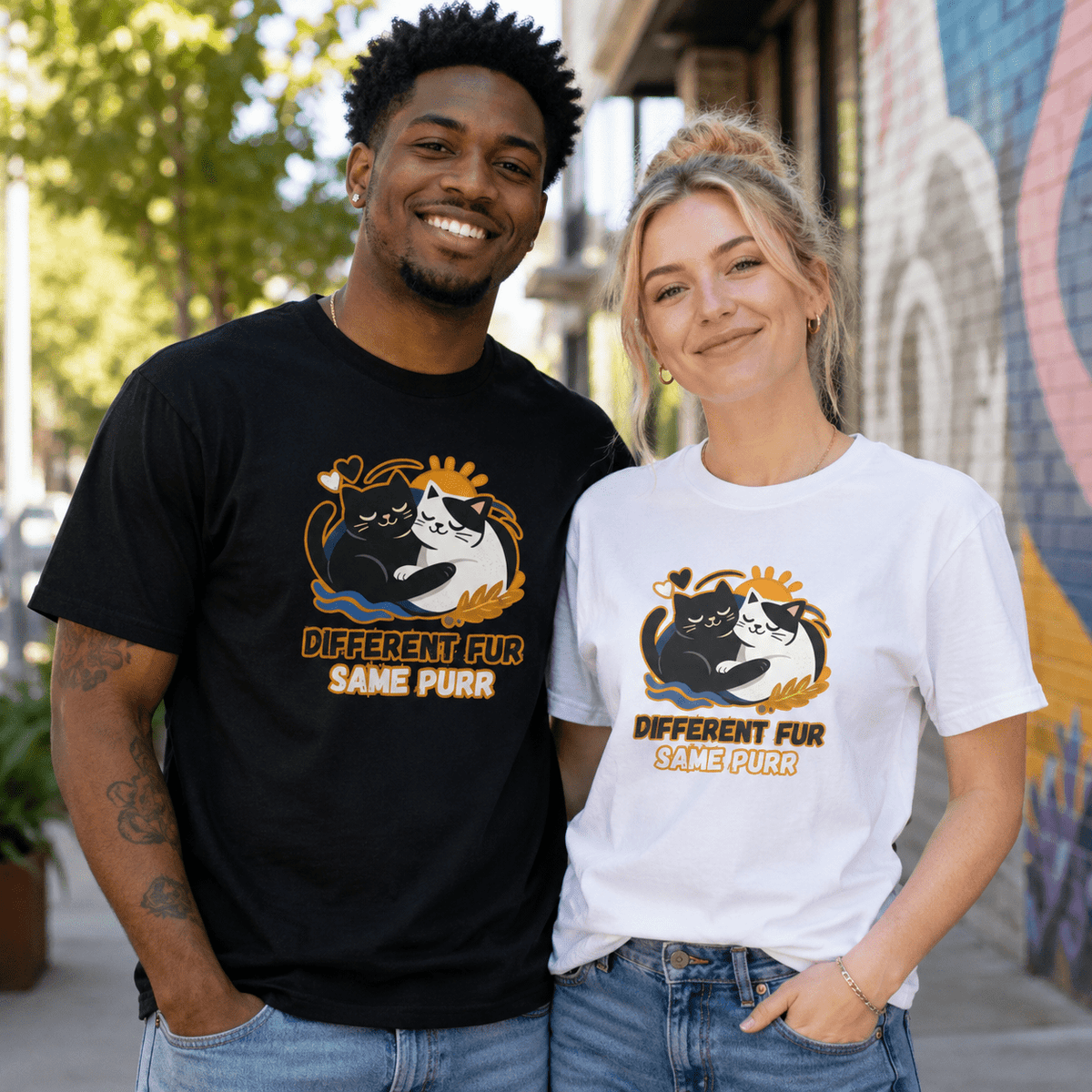 Different Fur, Same Purr T-Shirt - Clothing, Unisex, T-Shirts - EpiAl's Shop