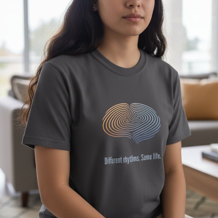 Different Rhythms. Same Life. — Epilepsy Awareness Unisex T-Shirt - Clothing, Unisex, T-Shirts - EpiAl's Shop