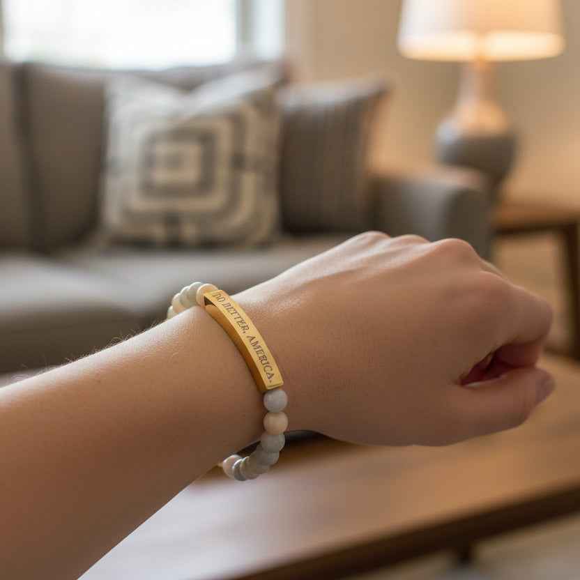 Do Better, America Bracelet – Engraved Stretch Bracelet - Jewelry, Bracelets - EpiAl's Shop