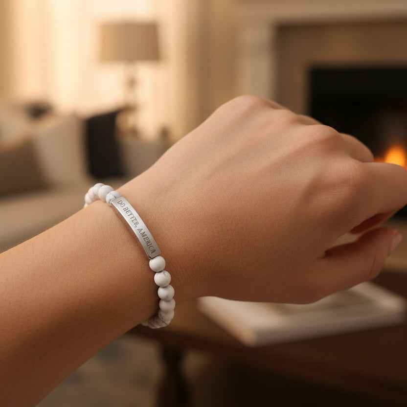 Do Better, America Bracelet – Engraved Stretch Bracelet - Jewelry, Bracelets - EpiAl's Shop