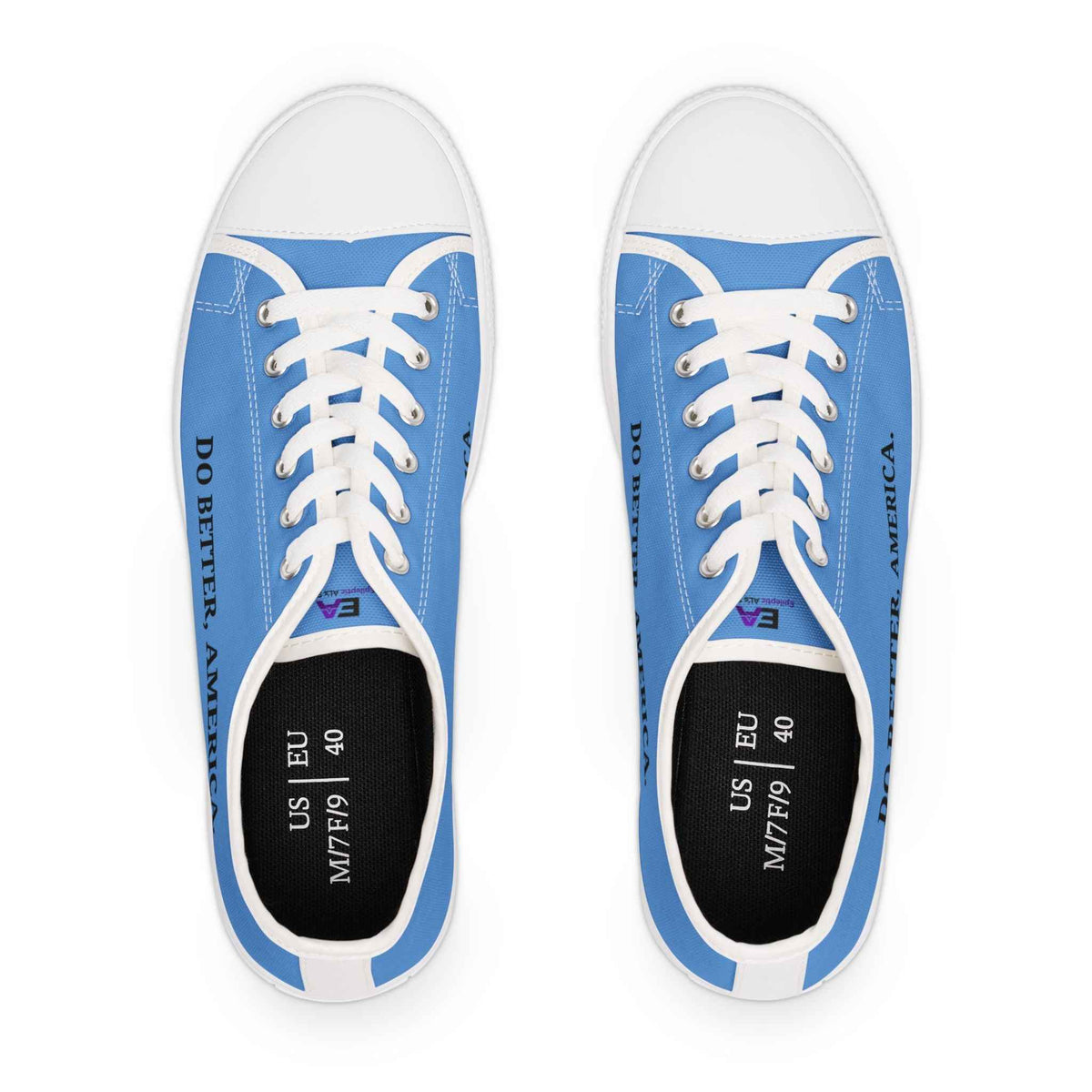 Do Better, America Canvas Sneakers – Statement Low-Top Shoes - Shoes, Sneakers - EpiAl's Shop