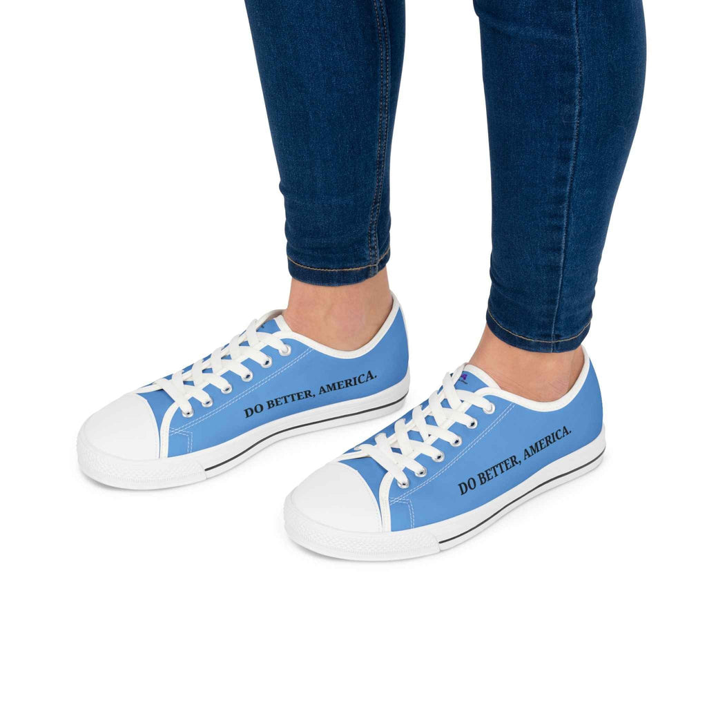 Do Better, America Canvas Sneakers – Statement Low-Top Shoes - Shoes, Sneakers - EpiAl's Shop