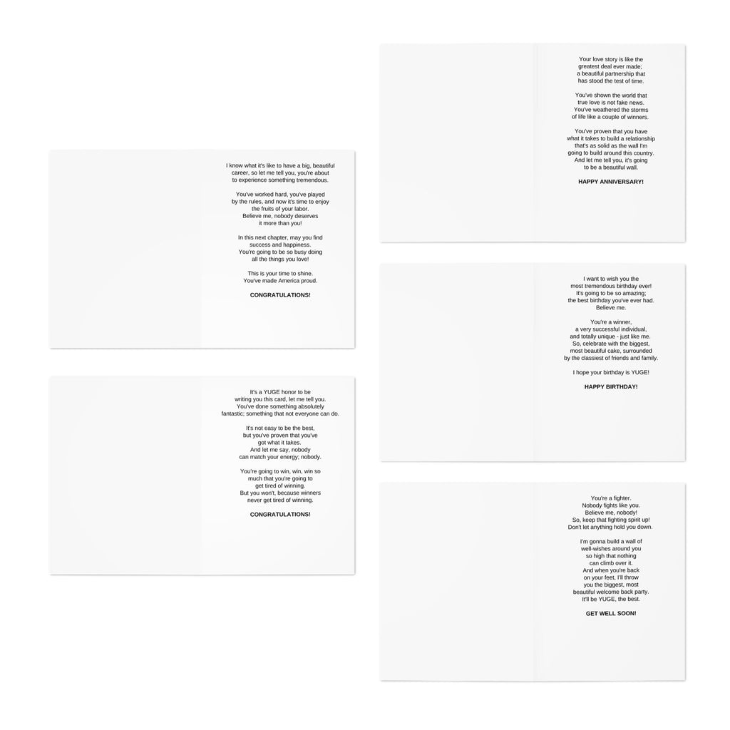 Donald Trump Multi - Design Greeting Cards (5 - Pack) - Paper Products, Greeting Cards - EpiAl's Shop