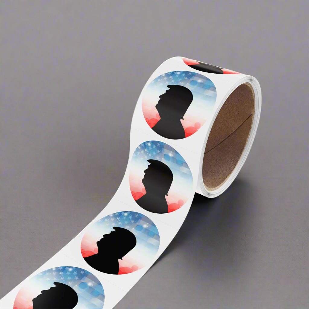 Donald Trump Silhouette Round Sticker Labels - Paper Products, Stickers - EpiAl's Shop