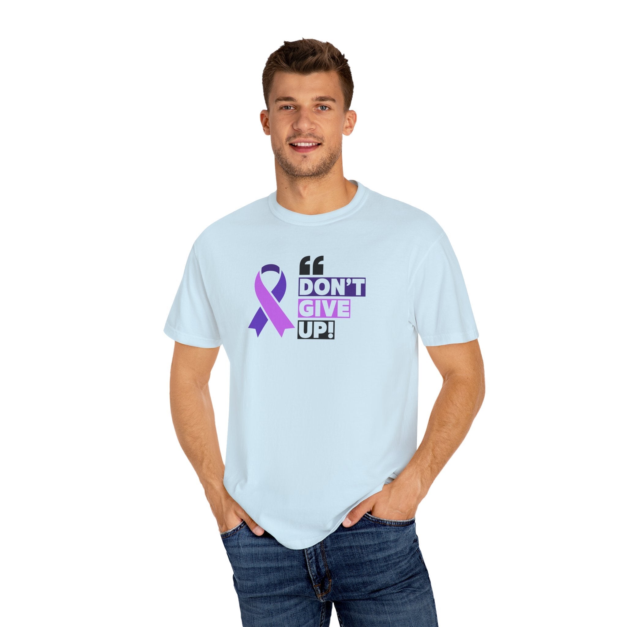 Don't Give Up Unisex Garment - Dyed T-Shirt for Epilepsy Awareness Tee - Clothing, T-shirts - EpiAl's Shop